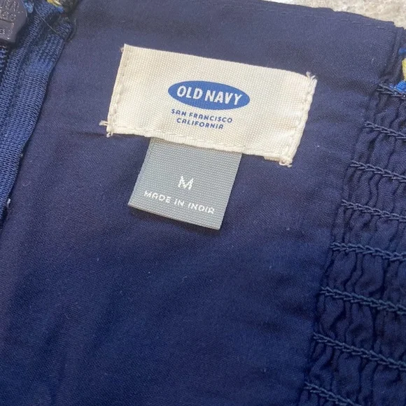 Old Navy | NWOT Floral Sundress Adjustable Straps in Navy Blue Size Medium - Picture 7 of 12